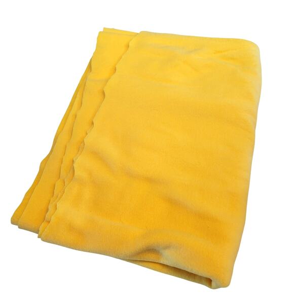 Bright Yellow Fleece Fabric 62 x 20" Soft Warm Material for Craft Sew Remnant - Picture 1 of 9